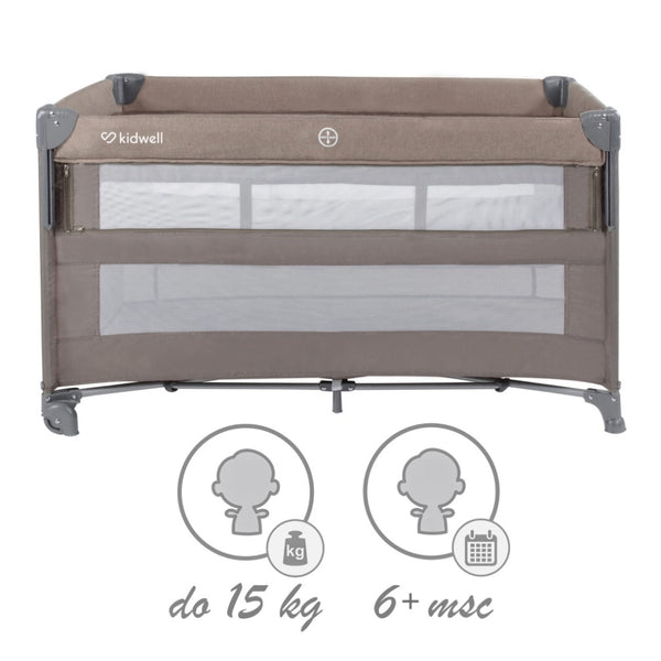 Kidwell Blissy Lift 2-Level Travel Cot / Playpen, Beige