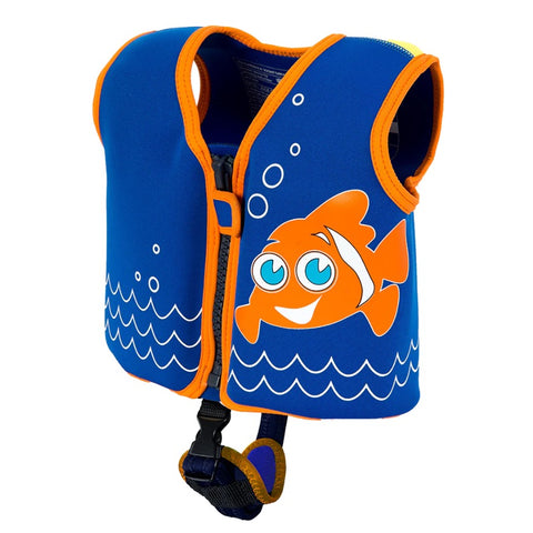 Konfidence Jacket – Original Konfidence Swim Jacket with Removable Support Strap, Blue Clownfish Scoot