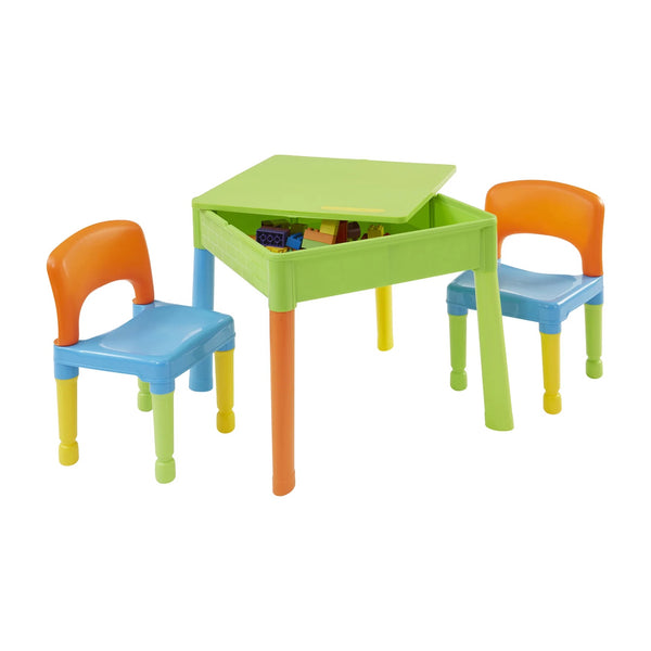 Liberty House 5 in 1 Multipurpose Activity Table & 2 Chairs Set, Green/Multi-FREE 500g KINETIC SAND