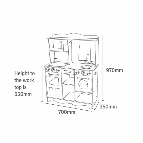 Liberty House Country Play Kitchen with Accessories