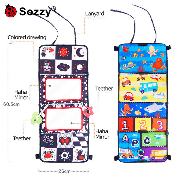 Sozzy Car Seat and Tummy Time Activity Cloth Book & Toy