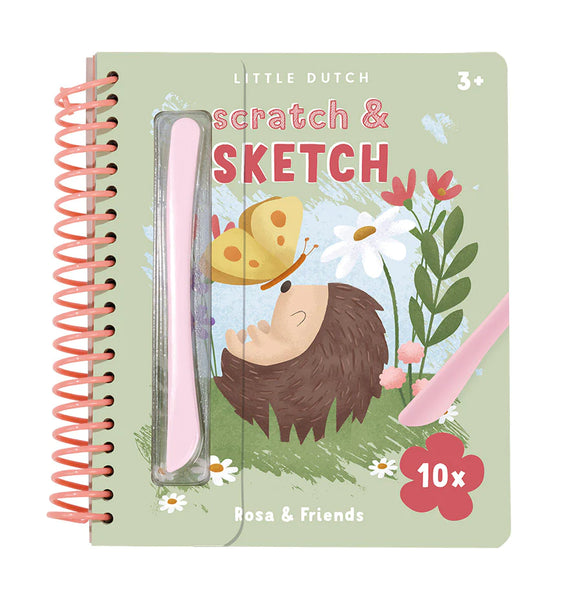 Scratch & sketchbook book "Rosa & Friends"