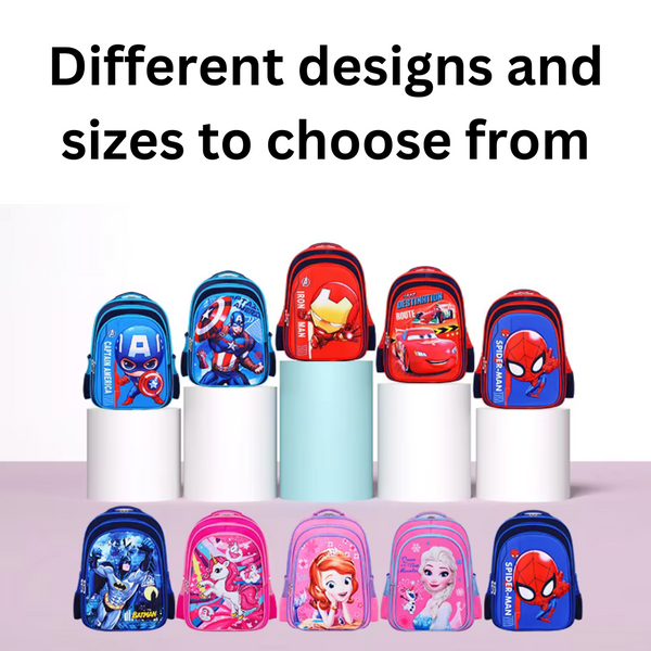 3D Cartoon Superhero Schoolbag 38cmx30cmx16cm - Spider Man 1