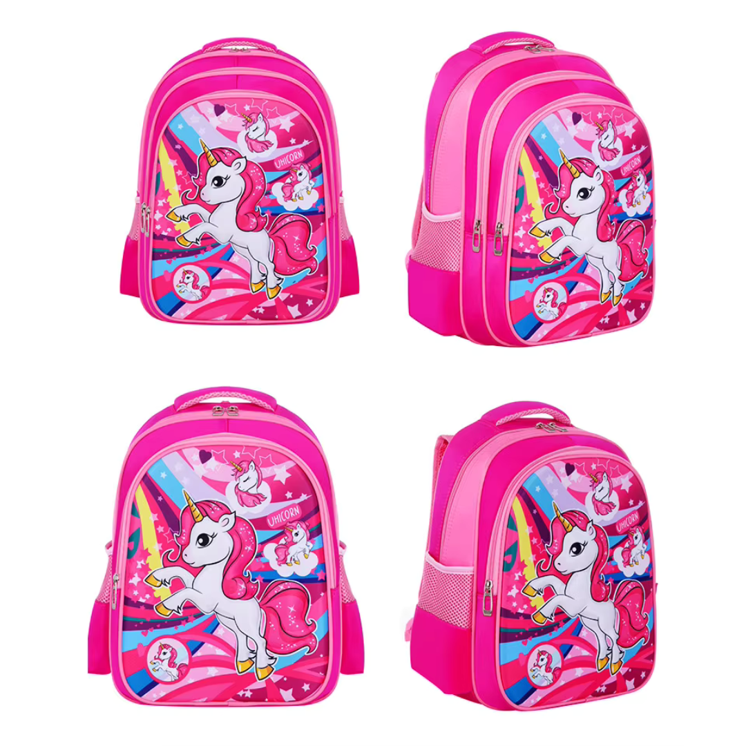 3D Cartoon Superhero Schoolbag 32cmx26cmx14cm - Unicorn