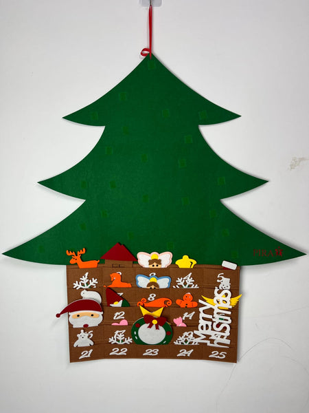 CHRISTMAS TREE REUSABLE ADVENT CALENDAR WITH LED