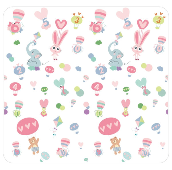 PIRA Foldable & Reversible Extra Large Play Mat- Balloons/ Animals 200x180cm- 15% OFF PRE ORDER