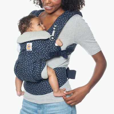Second hand Ergobaby Omni 360 All-in-One Baby Carrier- Blue with white stars
