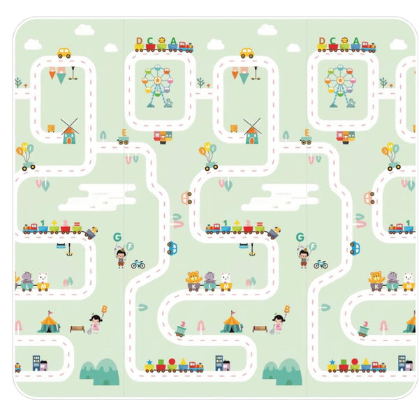 PIRA Foldable & Reversible Extra Large Play Mat- Nature/Trail 200x180cm- 15% OFF PRE ORDER