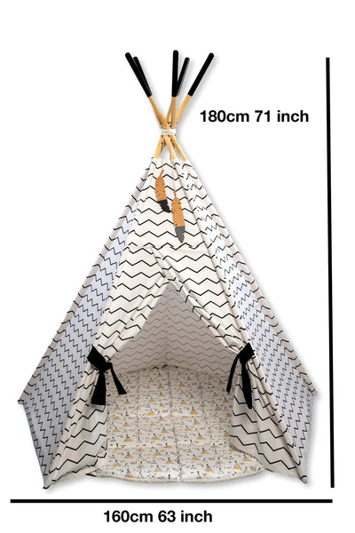 XL Teepee Tent and Play Mat Set