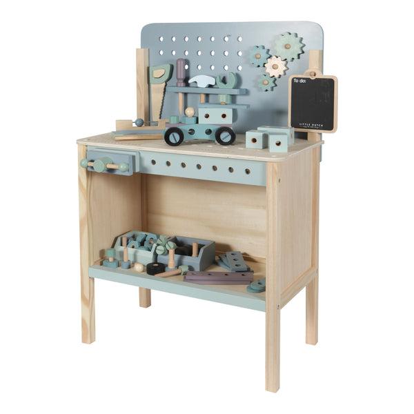 Children's workbench with tool belt