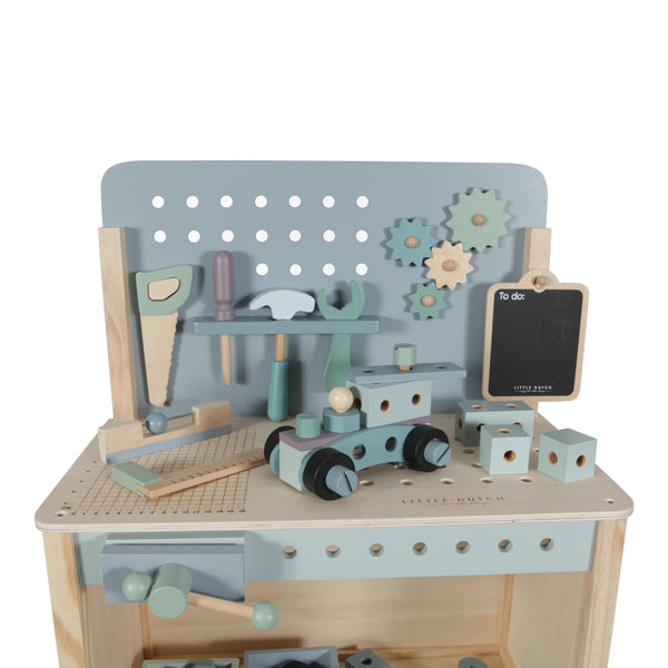 Children's workbench with tool belt