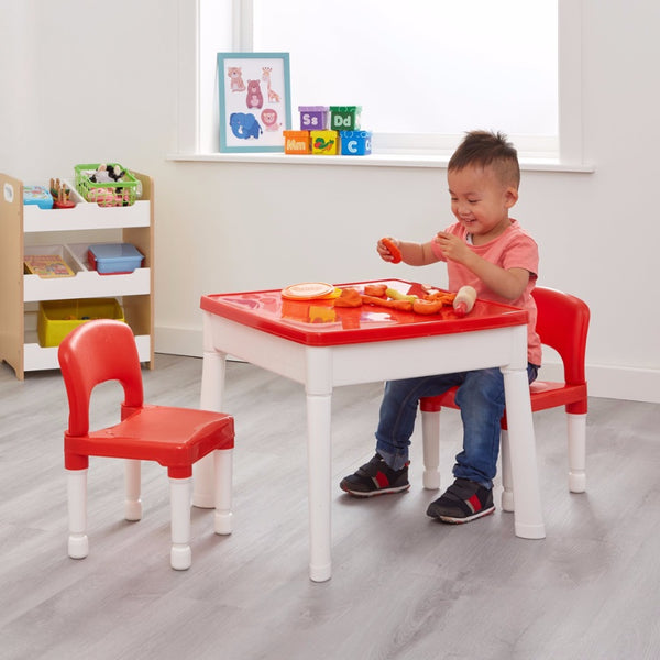 Liberty House 6 in 1 Multipurpose Activity Table & 2 Chairs Set-2 FREE tubs of natural Playdough of Wonderdough +2 cutters