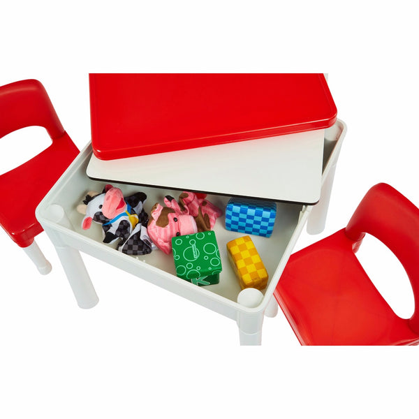 Liberty House 6 in 1 Multipurpose Activity Table & 2 Chairs Set-2 FREE tubs of natural Playdough of Wonderdough +2 cutters