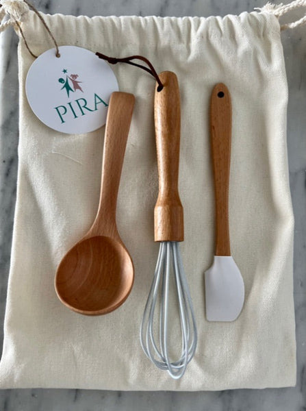 PIRA Montessori Wooden Utensils Set (3 Pieces)