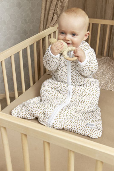 BABY SLEEPING BAG DETACHABLE SLEEVE LINED CHEETAH 2.5 TOG - TAUPE - 70CM